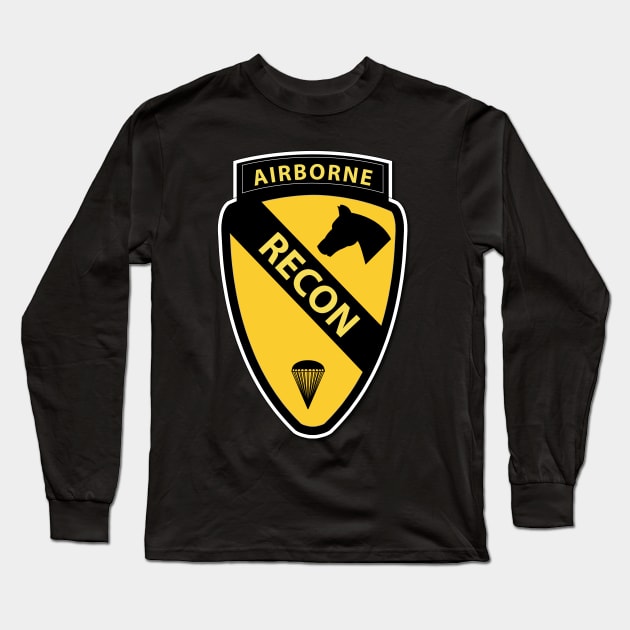 1st  Cav - Recon w Abn Tab Long Sleeve T-Shirt by twix123844